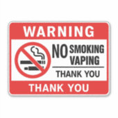 Sticker Panneau Interdiction de Fumer et de Vaper - Sensib (Devant)