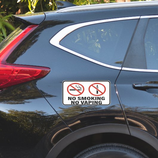 Sticker Panneau Interdiction de Fumer et de Vaper - Sensib (Coté voiture)