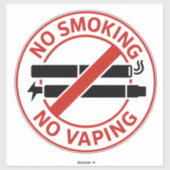Sticker Panneau Interdiction de Fumer et de Vaper - Sensib (Feuille)