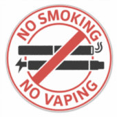 Sticker Panneau Interdiction de Fumer et de Vaper - Sensib (Devant)