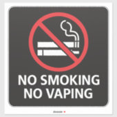 Sticker Panneau Interdiction de Fumer et de Vapoter - Sens (Feuille)