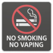 Sticker Panneau Interdiction de Fumer et de Vapoter - Sens (Devant)