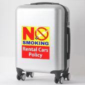 Sticker Panneau Interdiction de Fumer pour Voitures de Loc (Sur valise)