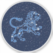 Sticker Panneau Léo Constellation et Zodiaque avec étoiles (Devant)