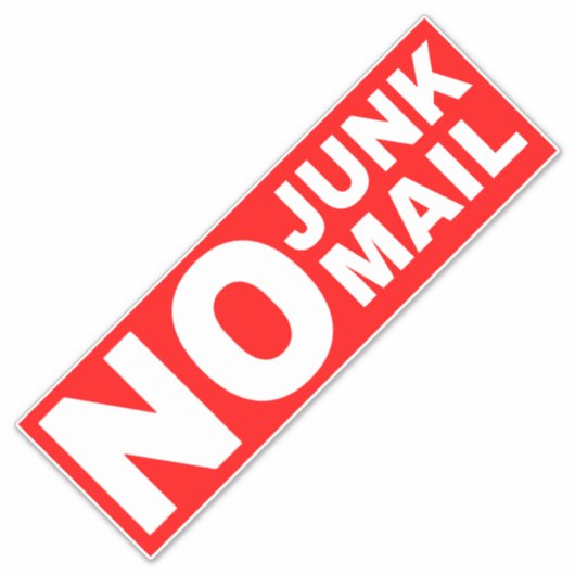 Sticker Panneau "Pas de Publicité" - Rouge (Devant)