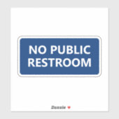 Sticker Panneau Pas de Toilettes Publiques (Feuille)