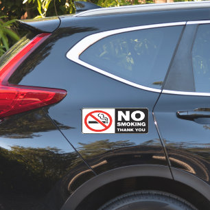Sticker Panneau poli d'interdiction de fumer - Merci de ne