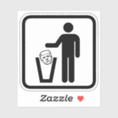 Sticker panneau poubelle (Feuille)