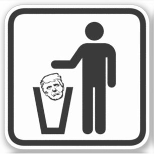 Sticker panneau poubelle