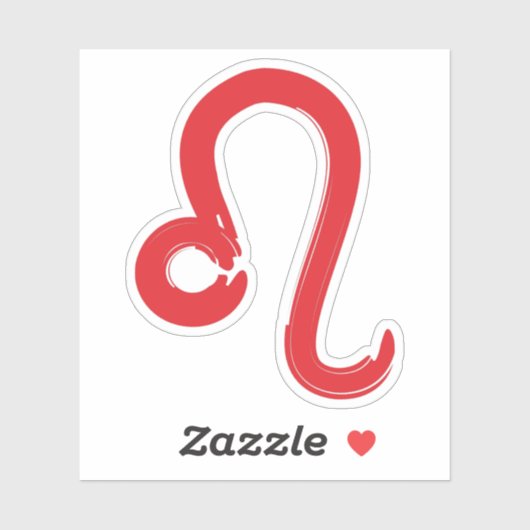 Sticker Panneau rouge LEO Zodiac Juillet Août Anniversaire (Feuille)