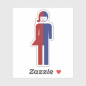 Sticker Panneau thaïlandais ⚠ toilettes Ladyboy ⚠ (Feuille)