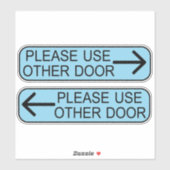Sticker panneau utiliser une autre porte (Feuille)