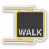 Sticker Panneau Walk Cross Walk (Devant)