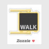 Sticker Panneau Walk Cross Walk (Feuille)