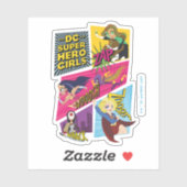 Sticker Panneaux d'action pour filles Super Hero DC (Feuille)
