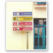 Sticker Panneaux de signalisation cubains (Devant)