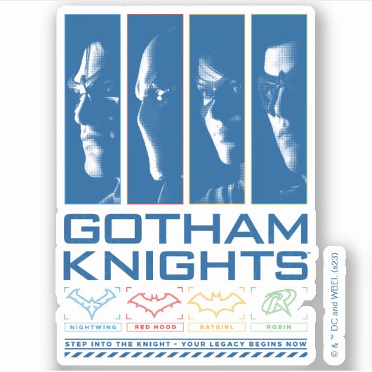 Sticker Panneaux de visage Gotham Knights (Devant)