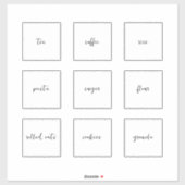 Sticker Panneaux modifiables manuscrits de 3 pouces ensemb (Feuille)