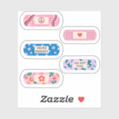 Sticker Pansement super - Conception de guérison motivatio (Feuille)