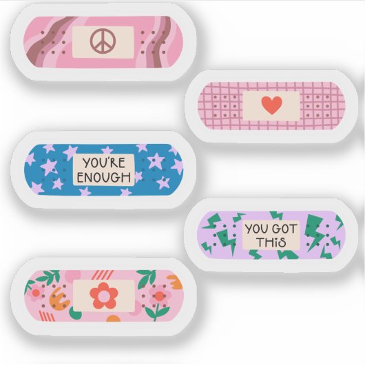 Sticker Pansement super - Conception de guérison motivatio (Devant)