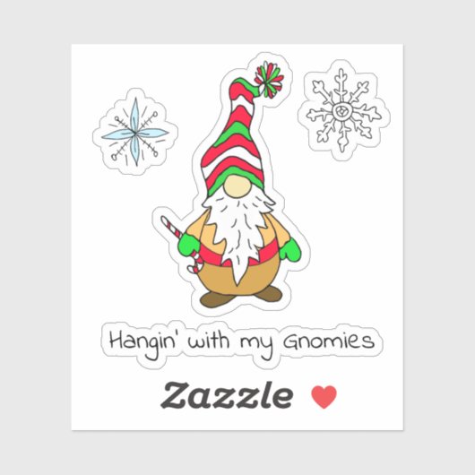 Sticker Panser avec mes Gnomies Noël (Feuille)