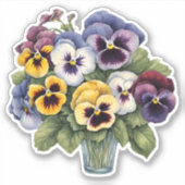 Sticker Pansies abondantes imperméables (Devant)