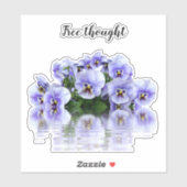 Sticker Pansies violettes (Feuille)