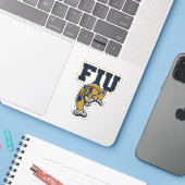 Sticker Panthers de la FIU (Ordinateur portable avec iPhone)