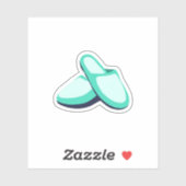 Sticker Pantoufles Aqua (Feuille)