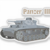 Sticker Panzer III Bataillon Allemand 2ÈME GUERRE MONDIALE (Devant)