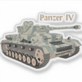 Sticker Panzer IV char de combat allemand 2ÈME GUERRE MOND (Devant)