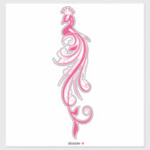 Sticker Paon en filigrane (Feuille)