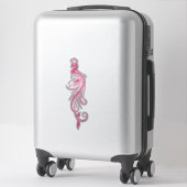 Sticker Paon en filigrane (Sur valise)