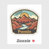 Sticker Paonia, Colorado (Feuille)