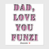 STICKER PAPA, AIME-TOI FUNZI 1 (Feuille)