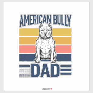 Sticker Papa American Bully Vintage Conception de T-shirt