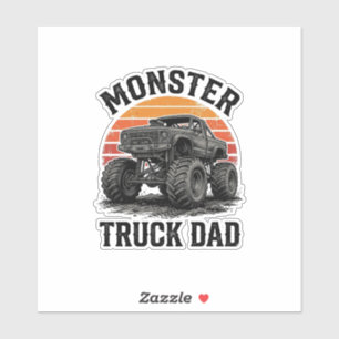 Sticker Papa camion monstre graphique vintage tout terrain