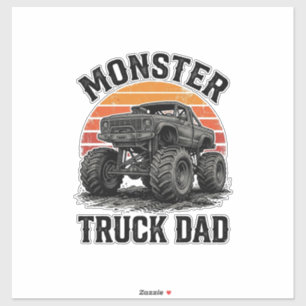 Sticker Papa camion monstre graphique vintage tout terrain
