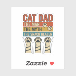Sticker Papa Chat Le Fournisseur de Snacks Chemise Vintage