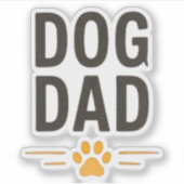 Sticker Papa Chien avec Dessin Simple de Patte (Devant)