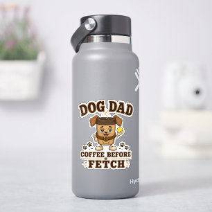 Sticker Papa Chien Café Avant de Rétablir Drôle Papa Chien