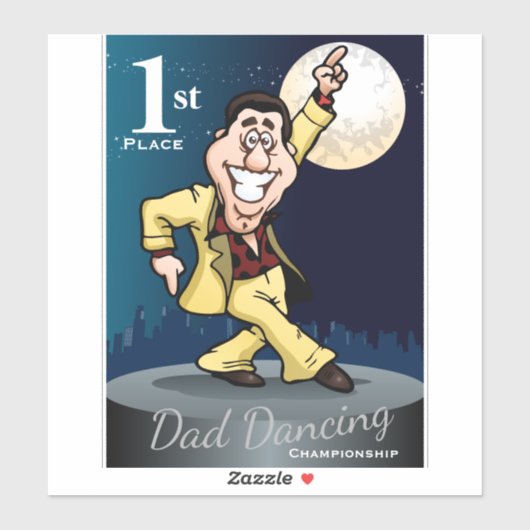 Sticker Papa Dancing Funny Dance Gagnant (Feuille)