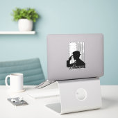 Sticker Papa de l'armée (Ordinateur portable sur le bureau)