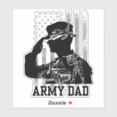 Sticker Papa de l'armée (Feuille)