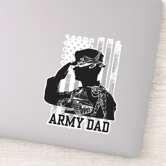 Sticker Papa de l'armée (Détail)