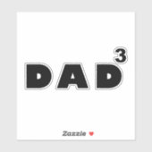 Sticker Papa de trois (Feuille)