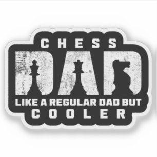 Sticker Papa d'échecs drôle comme un papa normal mais en p