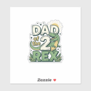 Sticker Papa des 2 Rex T-shirt de conception de père de di