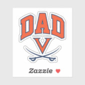 Sticker Papa des Cavaliers de Virginie (Feuille)