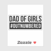 Sticker Papa des filles #Surnuméroté (Feuille)